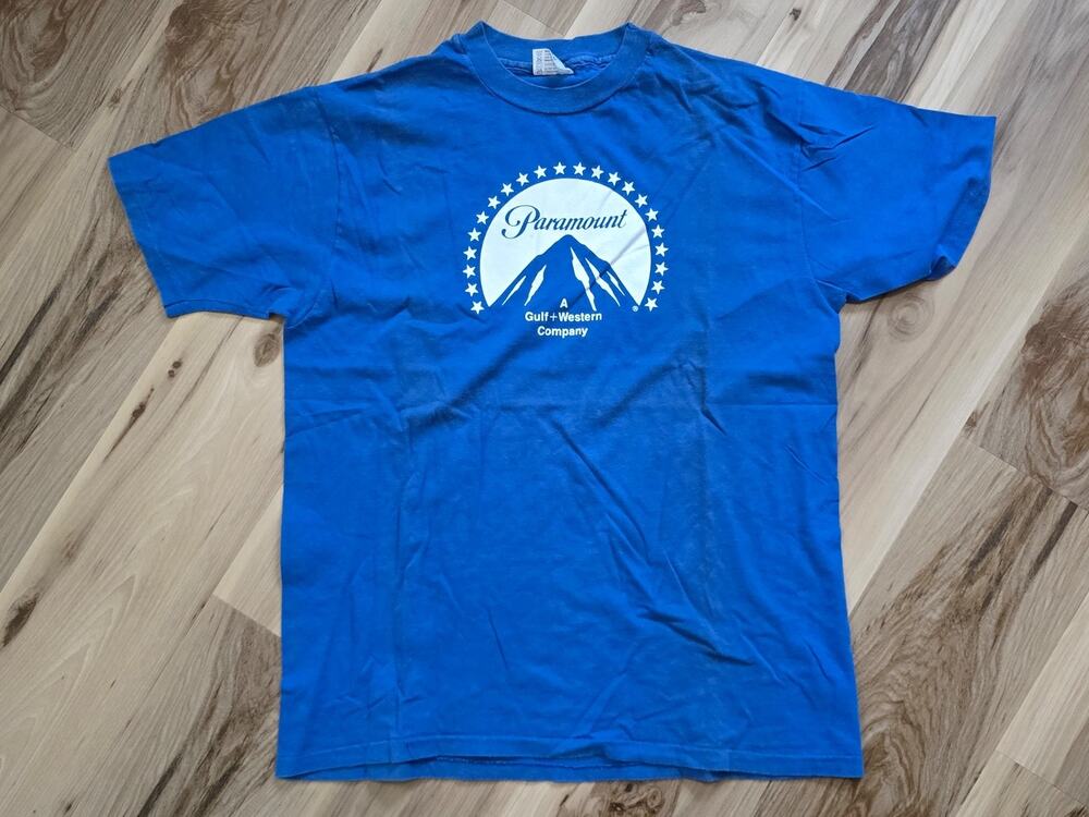 Vintage Paramount Picture Movie Blue T-shirt Men's Size XL made in USA